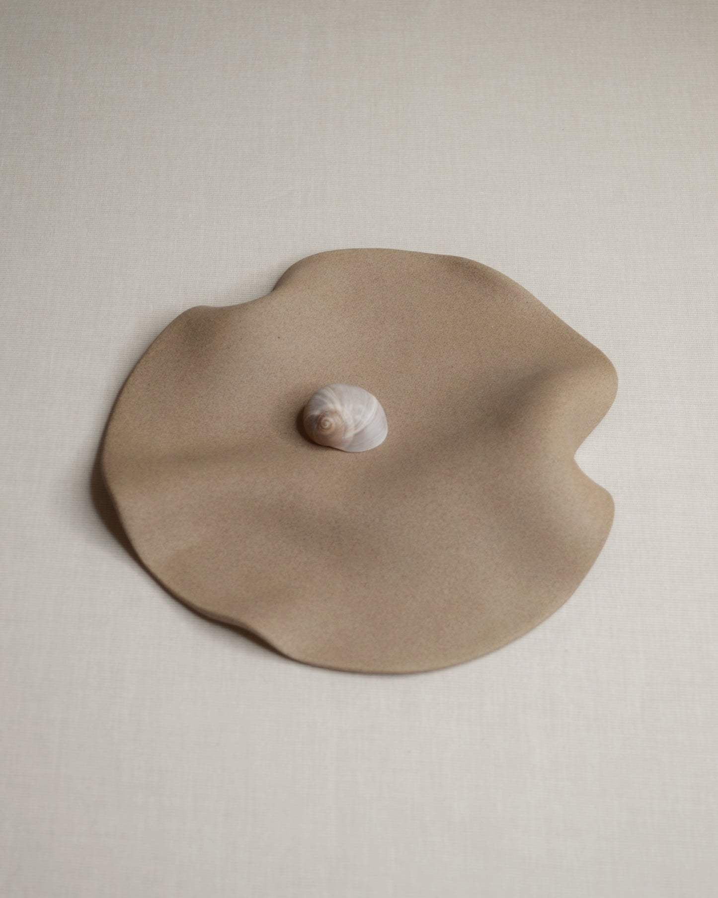 BEIGE SILK PLATE