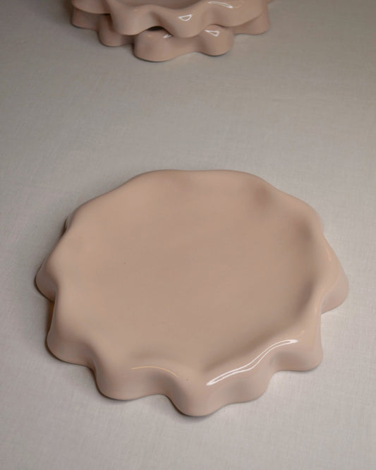 DUSTY PINK MELTED BUTTER PLATE