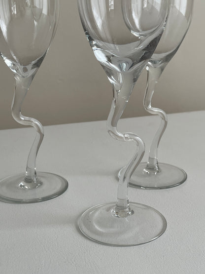 CHAMPAGNE WAVY GLASSES